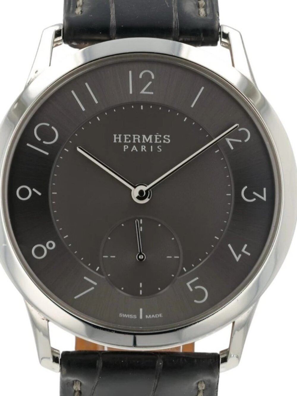 Hermes Slim D’hermes Gray Dial Stainless Steel 39.5mn Auto Men’s Watch